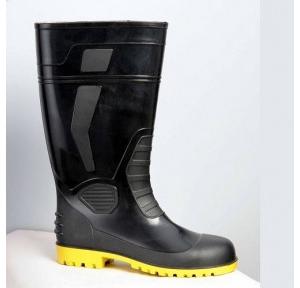 Fortune Atlantic -15 Black Steel Toe Gum Boot, Size: 10